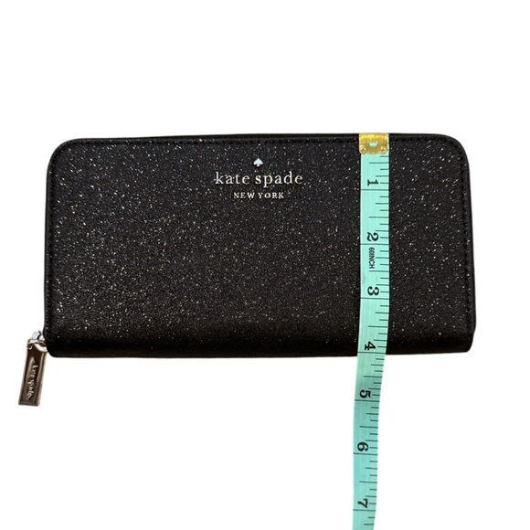 Kate Spade Lola Glitter Large Continental Wallet in Black - Picture 9 of 16